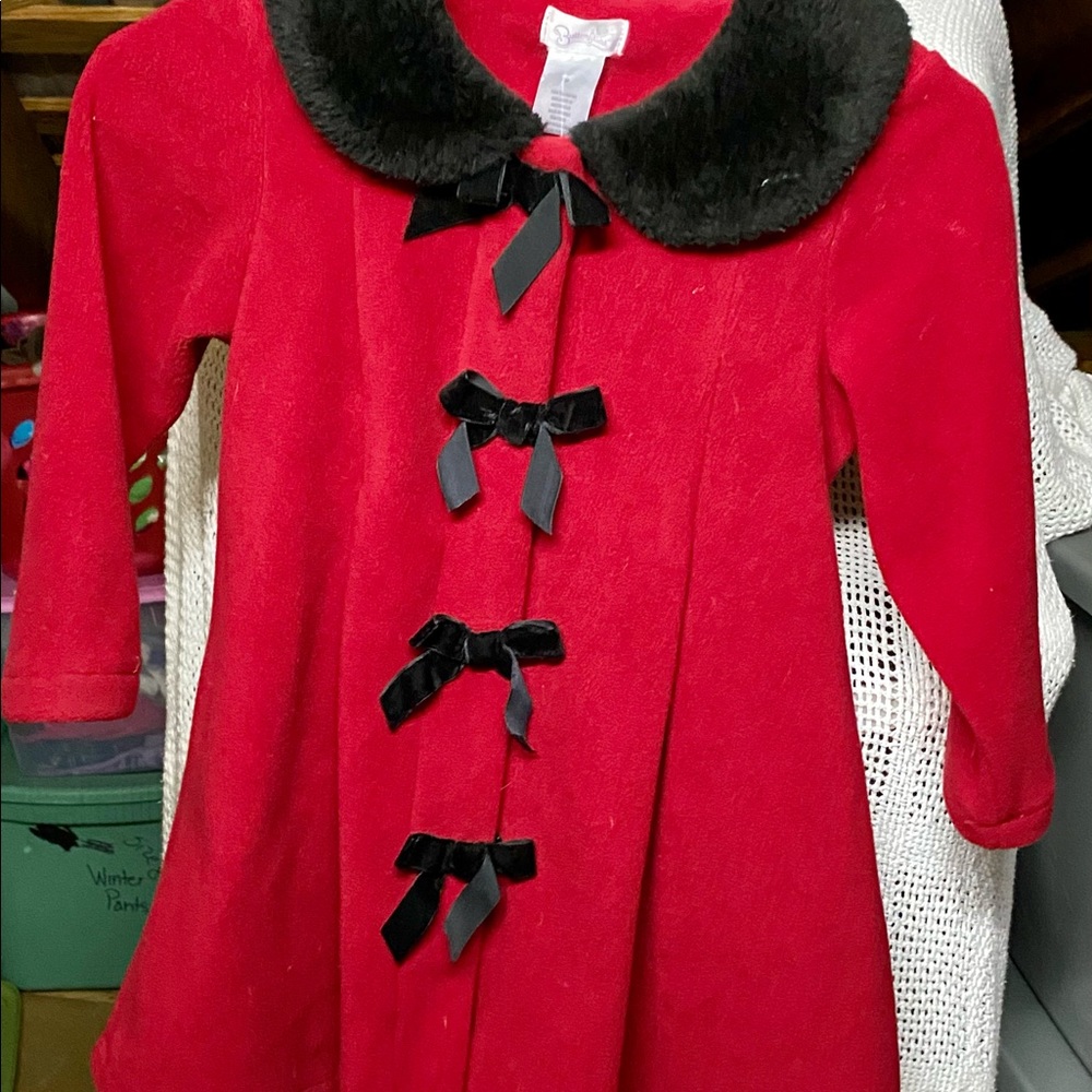 Sz 6yr red dress coat